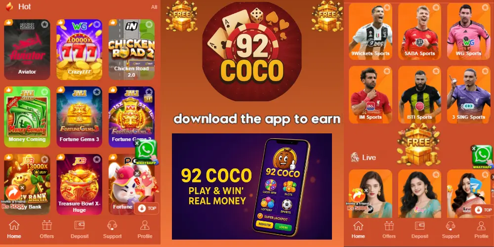 92Coco Game interface
