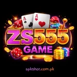 ZS555 Game APK casino app logo with slot and poker design