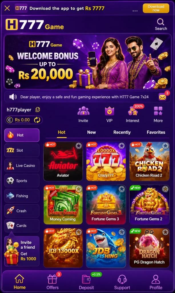 h777 game download APK File New Earning APP Free For Android 2026 2 h777 game interface (