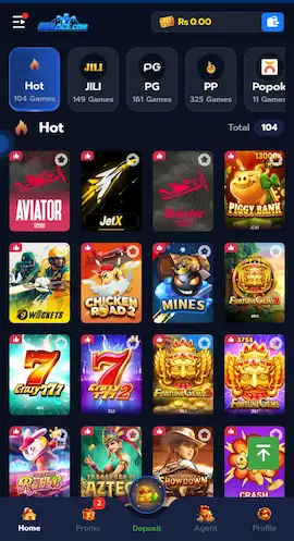 888ACE Game APK home screen showing hot games, Aviator, JetX, Piggy Bank, Chicken Road, Mines, and Fortune Gems