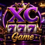 XC777 Game Download Apk-Latest and Top Rated Gaming App 9 Xc777 Game logo Showing 3D XC777 Game in purple colour with casino style background.