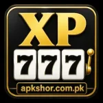 XP777 Game Download No-1 Online Game App 2026 Pakistan 13 Image showing XP777 Game official logo in gold and white colour and apkshor.com.pk mentioned below.