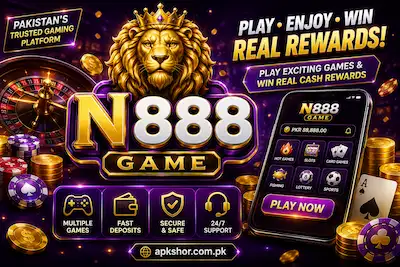 N888 Game Apk home page showing beautiful interface