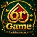 R6 Game 3D logo with casino style background